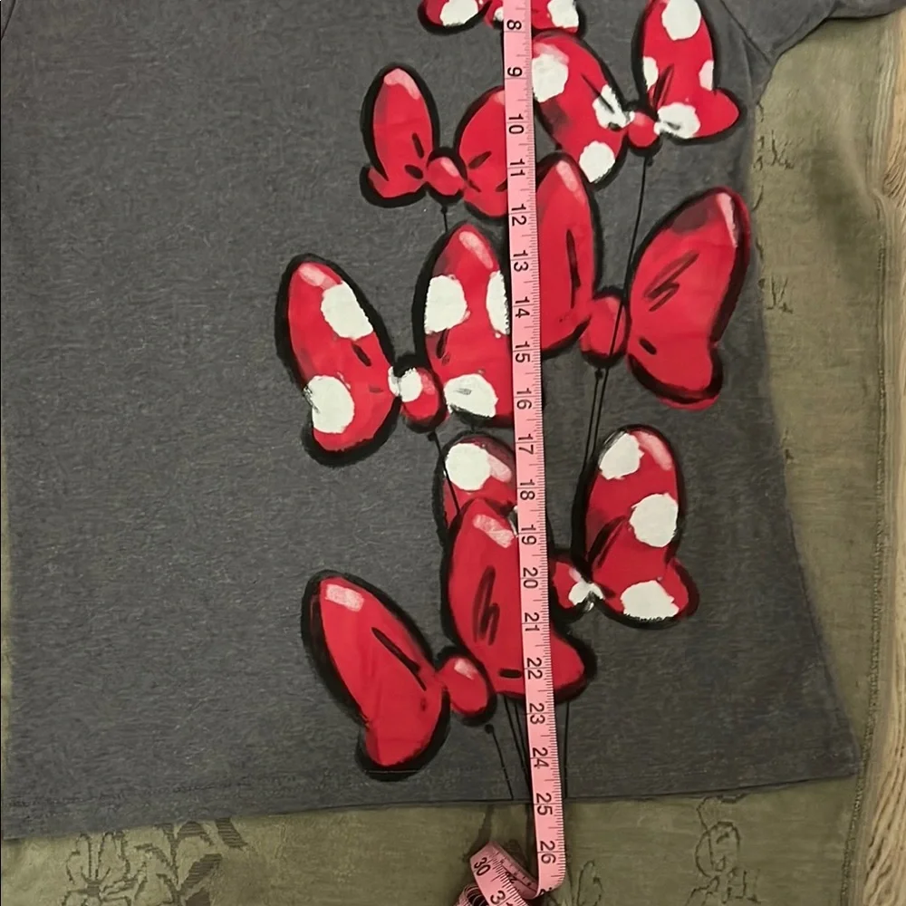 Disney Gray and Red Minnie Mouse Bow Tee - Picture 3 of 5